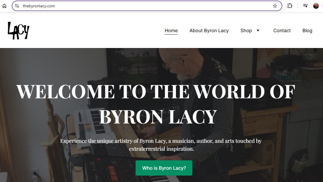 WELCOME TO THE WORLD OF BYRON LACY alien encounter website