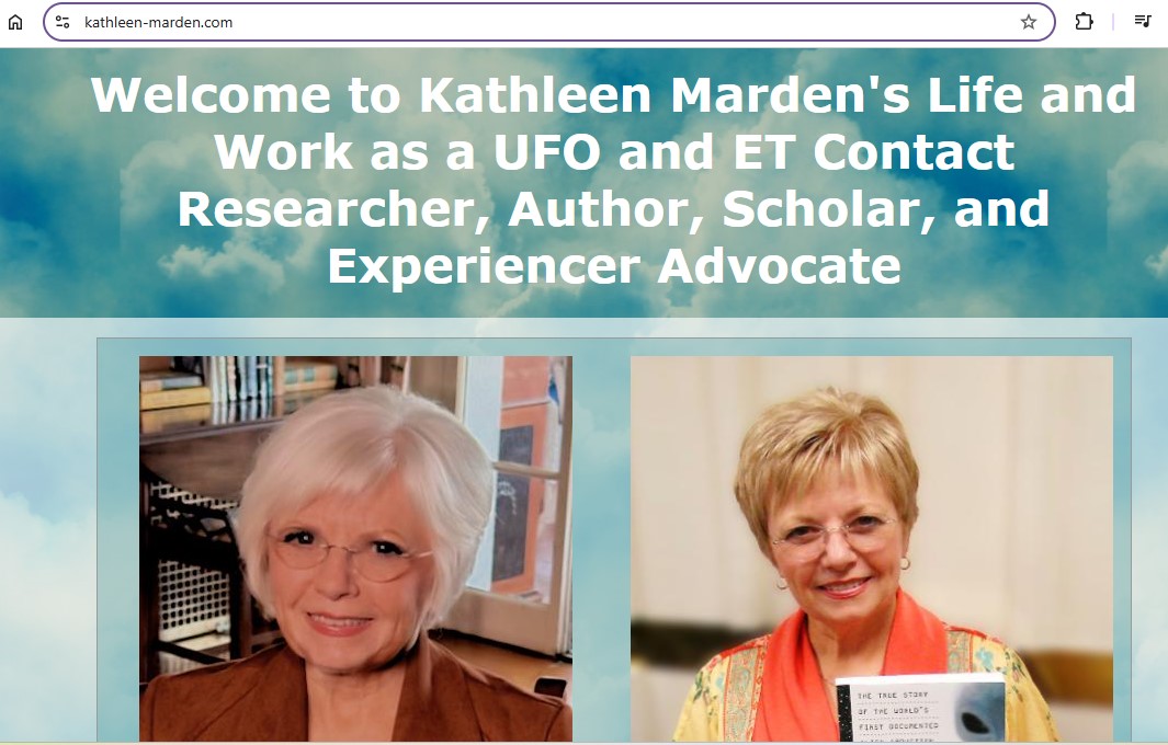 Kathleen Marden.com alien encounter website